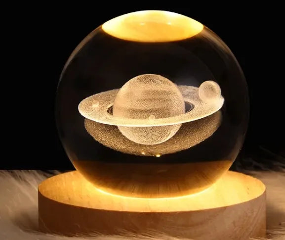 Kids LED Crystal Ball Toys Table Lamp