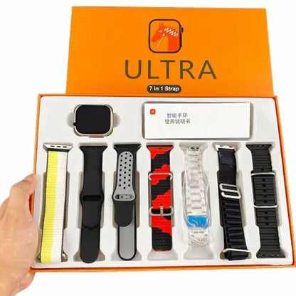 7 in 1 Ultra smartwatch with  Seven Watch Straps